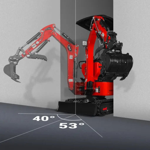 Mini Compact Excavator HONDA GX390 Engine, 65.7″ Max. Digging Depth, 1Ton, 2280 LBS Operating Weight, MEC10